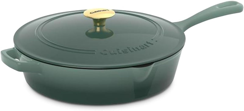 Cuisinart Cast Iron Round Covered Casserole - 7-Quart Seafoam Green