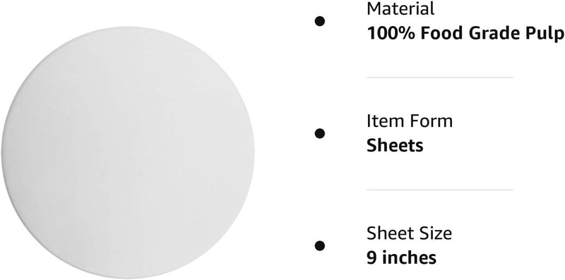 Baking Parchment Circles Set of 100 9 Inch Non Stick Round Paper for Baking