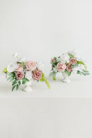 Large Floral Centerpiece Set in Dusty Rose & Cream