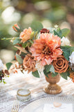 Large Floral Centerpiece Set in Sunset Terracotta