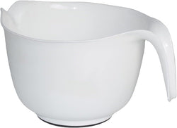 3-Quart Glad Mixing Bowl with Pour Spout and Non-Slip Base - White