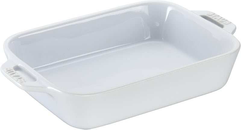 STAUB Rectangular Baking Dish Set 2 pc Rustic Ivory