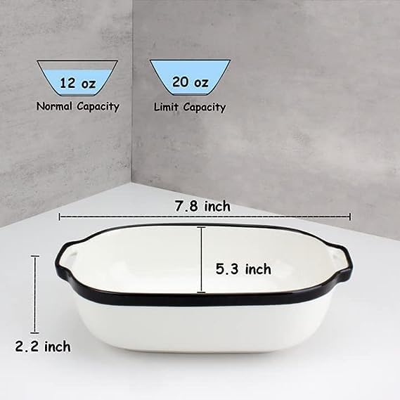 Ceramic Oval Gratin Dishes Oven Safe Set of 4 - 115oz