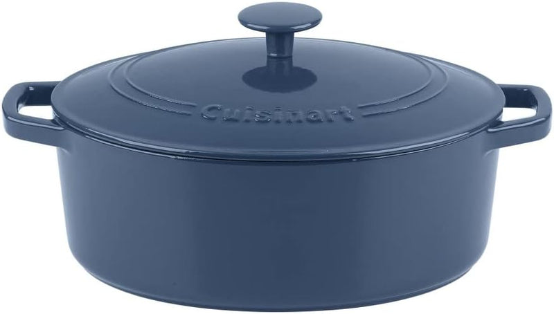 Cuisinart Cast Iron Round Covered Casserole - 7-Quart Seafoam Green