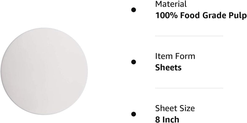 Baking Parchment Circles Set of 100 9 Inch Non Stick Round Paper for Baking