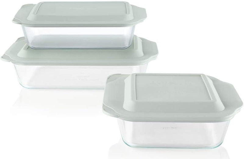 Pyrex Deep Glass Casserole Baking Dish with Lid - Oven Freezer Microwave Safe