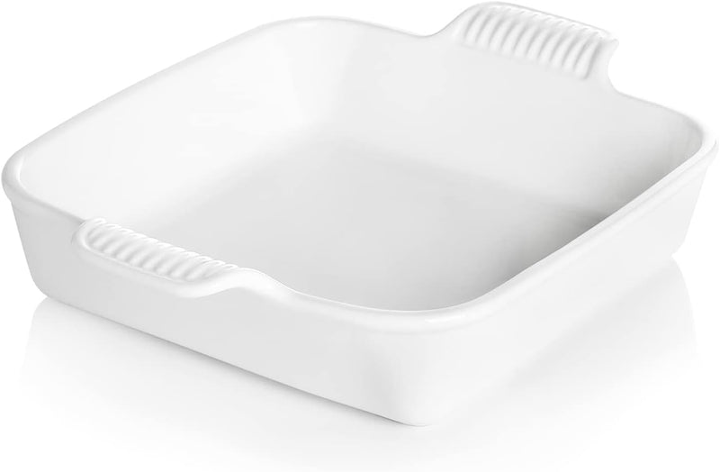 Ceramic Baking Dish with Double Handles 22oz - Small Rectangular Pan for Cooking Brownies and More