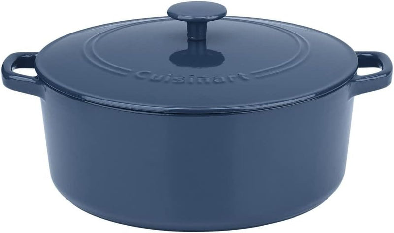 Cuisinart Cast Iron Round Covered Casserole - 7-Quart Seafoam Green