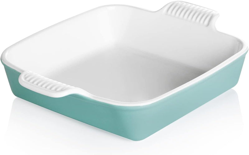 Ceramic Baking Dish with Double Handles 22oz - Small Rectangular Pan for Cooking Brownies and More