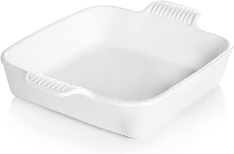 Ceramic Baking Dish with Double Handles 22oz - Small Rectangular Pan for Cooking Brownies and More