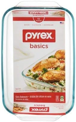 Pyrex 3 Quart Oblong Glass Baking Dish - Set of 2 Clear 9 x 13 inches