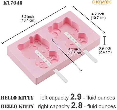 Hello Kitty Cake Pan - 4 Non-Stick Silicone Molds for Oven  Instant Pot Pink