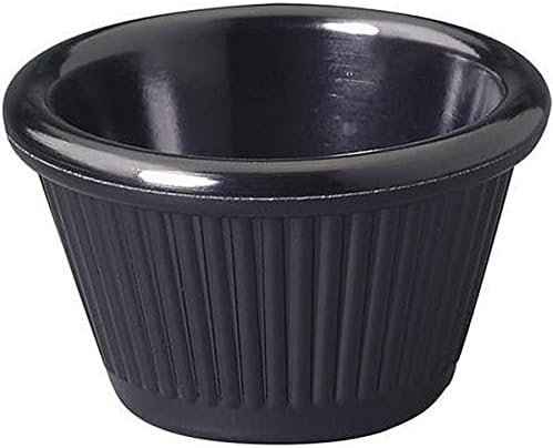 Winco 2-Ounce White Fluted Ramekin Set - 12-Pack