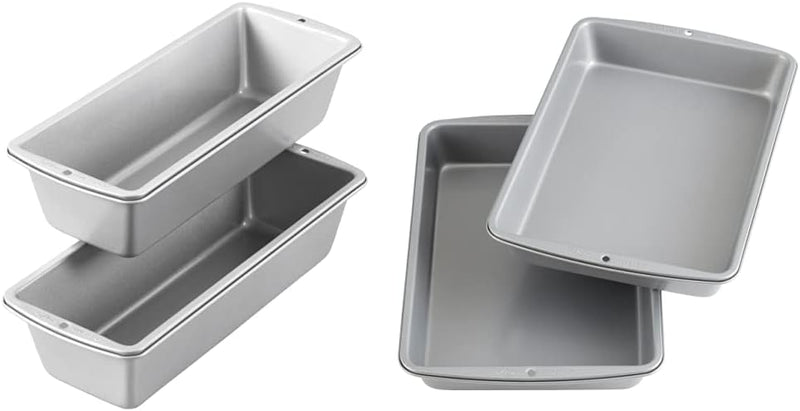 Wilton Recipe Right Loaf Pans - Non-Stick 2-Piece Set 12 x 45 Steel