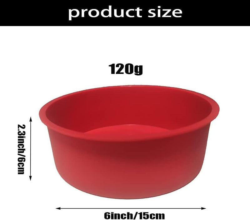 Non-Stick Silicone Cake Pans Set - 8 Inches 2 Pack for Baking