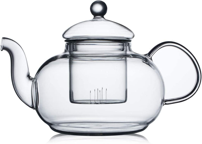 CNGLASS Universal Glass Teapot Warmer,Handcrafted with Heat Proof & Lead-Free Glass Tealight Warmer 5.3 in/13.5cm Diameter (Candle not Included)