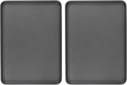 Goodcook Baking Sheet, 13 Inch x 9 Inch, Dark gray - 3 Piece