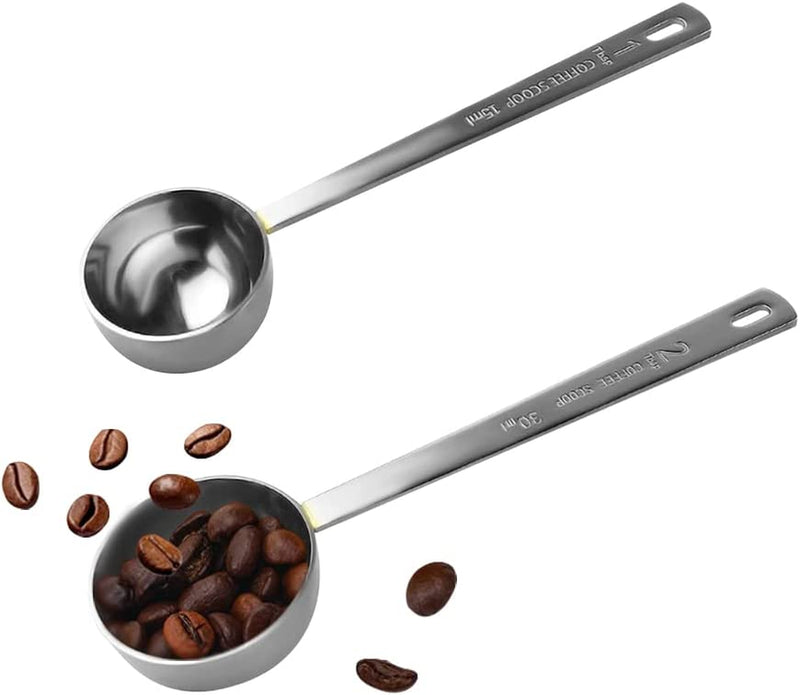 Coffee Scoop Set,Stainless Steel Coffee Spoons Short Handles,Tablespoon Measure Spoon Set Fit Coffee, Loose Tea, Sugar Or Flour(3 pieces,15ml)