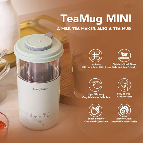 MINI Milk Tea Mug Maker Iced Tea Maker and Iced Coffee Maker Stainless Steel Straw Portable Size Multi-Purpose Electric Milk Foam Maker Espresso Coffee Tea Coffee Shop Dessert Shop Hotel Milk