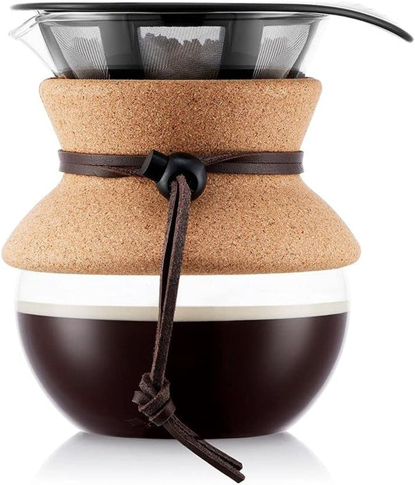 Bodum Pour Over Coffee Maker, 17 Ounce, .5 Liter, Cork Band