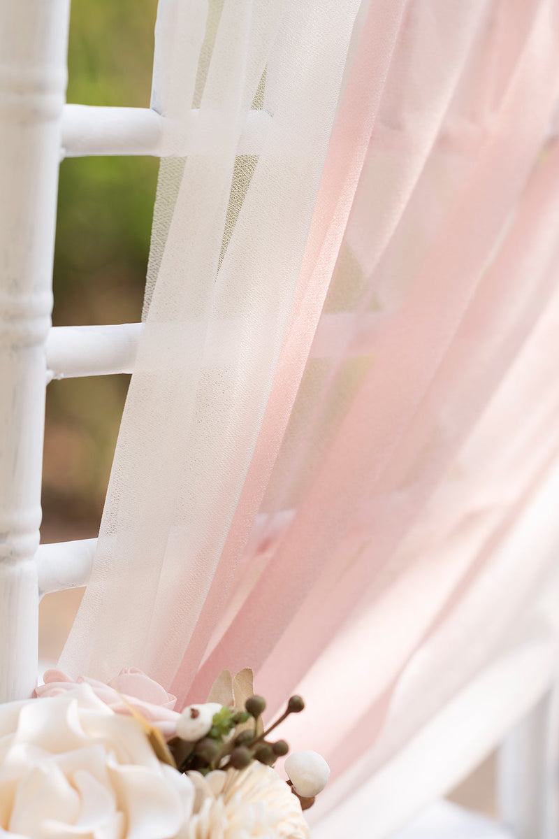 Blush  Cream Wedding Aisle Chair Flower Decoration