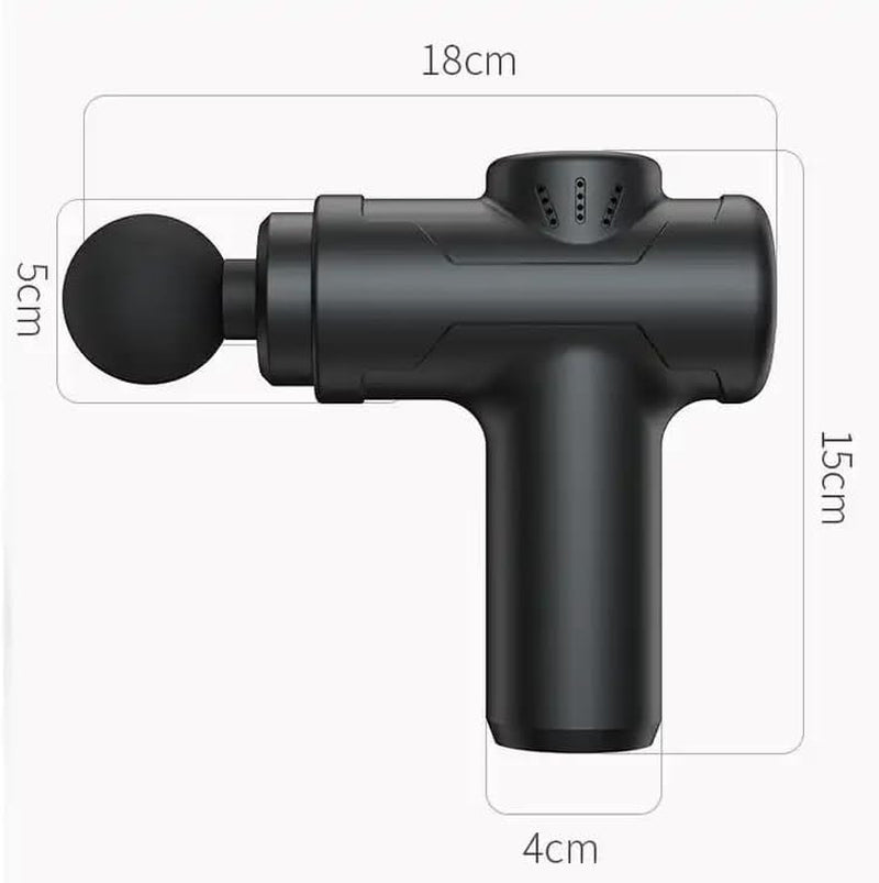 Massage Gun, Deep Tissue Massage Gun, Back Massage Gun for Athletes for Pain Relief, Can be fitted with 4 PCS Specialized Replacement Heads, Impact Massager, Adjustable Speed Massage with Carrying Cas