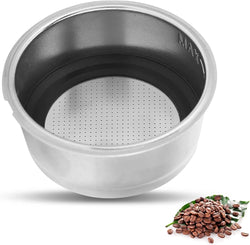 51mm 2 Cups Portafilter Filter Basket, Stainless Steel Pressurized Mesh Coffee Filters Bottomless Portafilter Coffee Machines Accessories