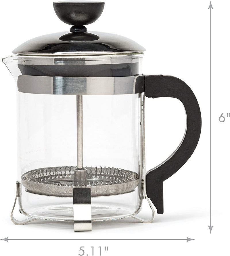 Primula 4 Cup Classic Coffee Press, Chrome - 0.45 Liters