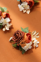 Pre-Arranged Bridal Flower Package in Sunset Terracotta