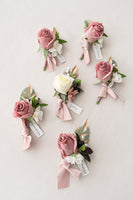 Pre-Arranged Wedding Flower Package in Dusty Rose & Mauve