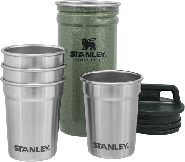 Stanley The Nesting Shot Glass Set Hammertone 4-2OZ - Portable Shot Glasses for Parties, Comes in a Set of Four for Easy Sharing