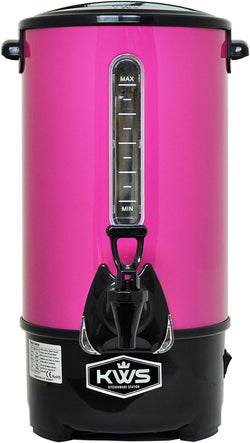 KWS WB-10 9.7L/41Cups Commercial Heat Insulated Water Boiler and Warmer Stainless Steel (Pink)