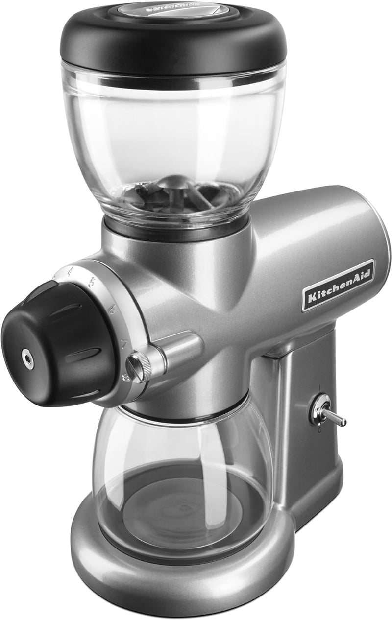 KitchenAid KCG0702CS Burr Coffee Grinder, Contour Silver