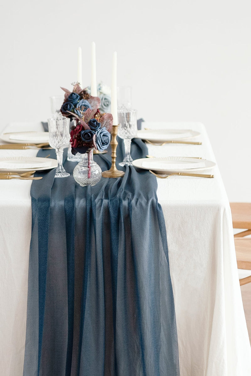 Dusty Rose  Navy Table Linens