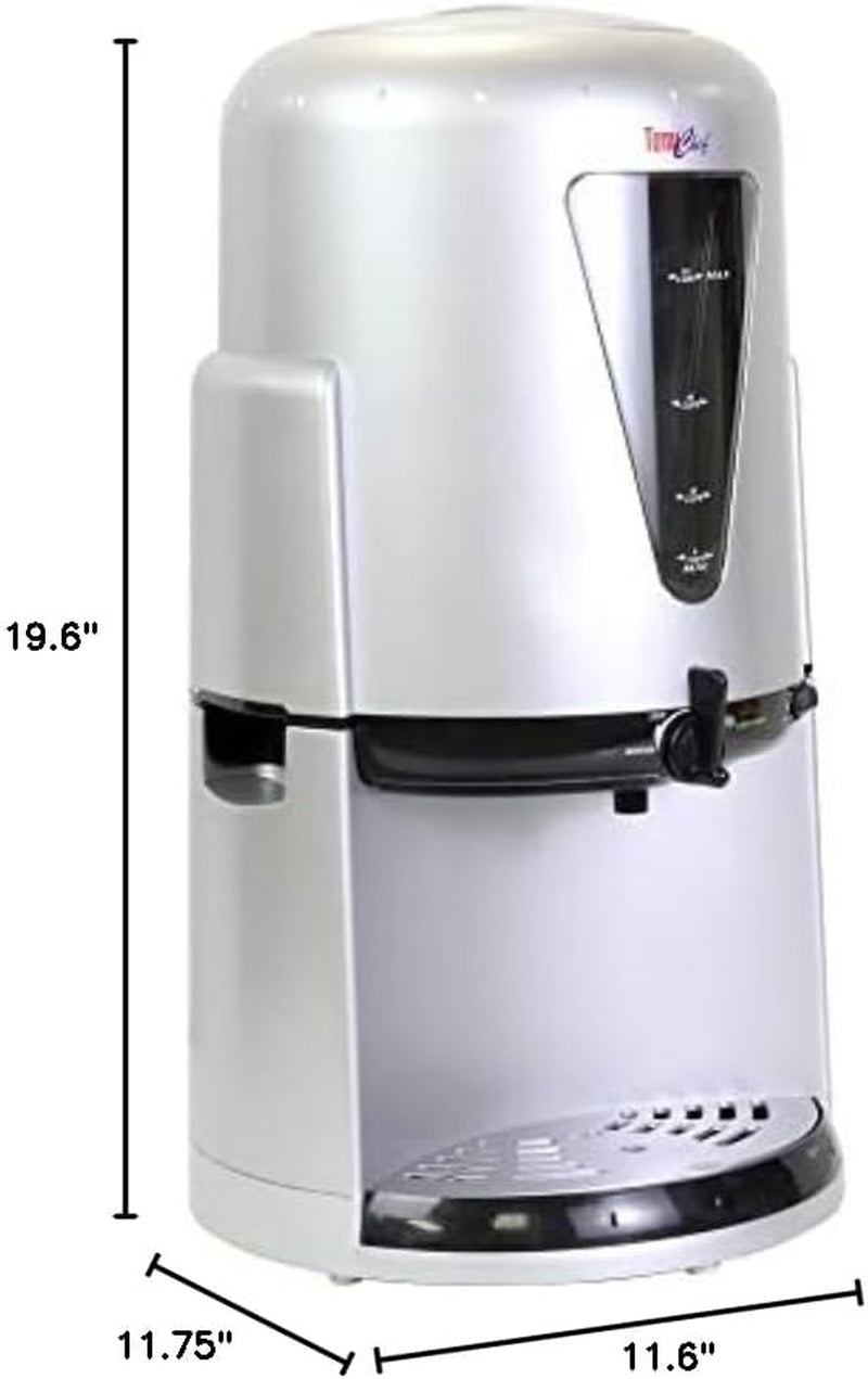 Total Chef Coffee Urn 24 Cup Electric Percolator, Automatic Hot Beverage Maker for Tea, Cider, Mulled Wine, 1.5 Gal Capacity, Double Wall Insulated, Hands-Free Dispenser, Silver and Black