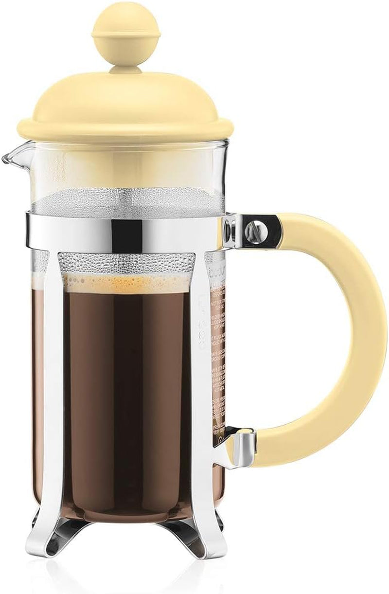 BODUM Caffettiera 3 Cup French Press Coffee Maker, White, 0.35 l, 12 oz