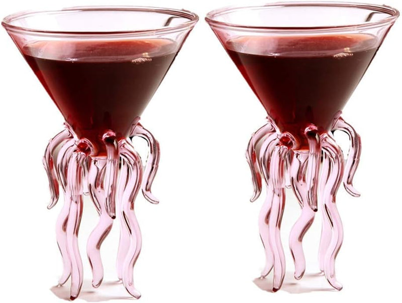 Octopus Cocktail Glass Creative Drinkware Bar Goblet Tools Snifters (Huge 2 Transparent)