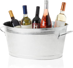 True Chill Clear Ice Bucket, Party tubs for drinks, champagne, Wine, Beer, Soda Acrylic Ice Bucket, 4 Bottle Capacity, 2 Gallon, Clear