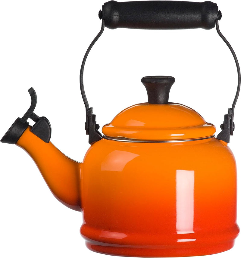 Le Creuset Enamel On Steel Demi Tea Kettle, 1.25 qt., Cerise