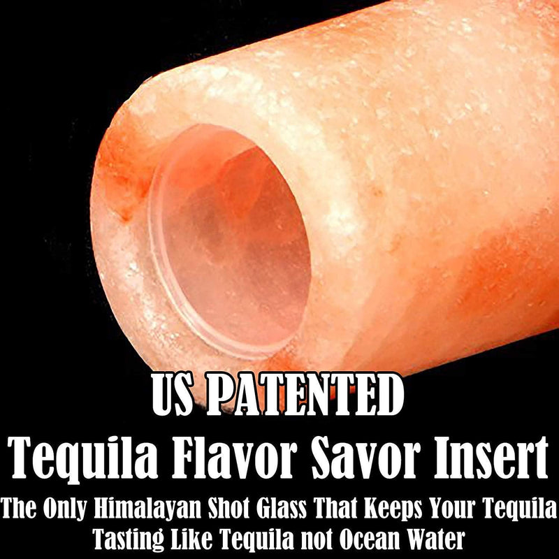 The Spice Lab Pink Himalayan Salt Tequila Shot Glasses - Just Pour, Shoot and Bite a Lime - Naturally Anti-Bacterial – The Perfect Tequila Shot Glass for your Bar- 4 Pack