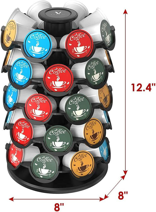 EVERIE Coffee Pod Storage Carousel Holder Organizer Compatible with 40 Keurig K-Cup Pods