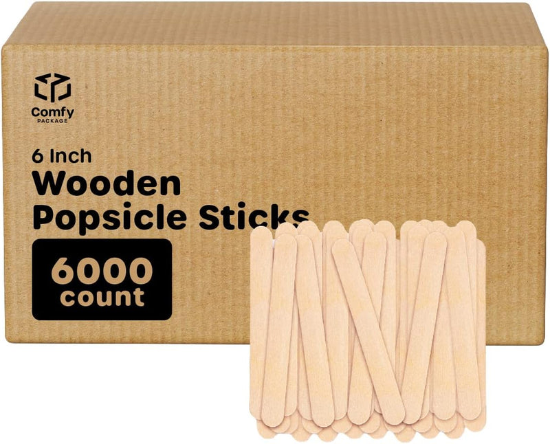 [500 Count] 5.5 Inch Wooden Coffee Stirrers - Wood Stir Sticks