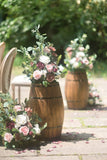 Free-Standing Flower Arrangements in Dusty Rose & Cream