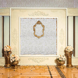 Flower Wall Panels Backdrop Décor:  White Artificial Floral Backdrop for Wedding Party Baby Bridal Shower, 6 Pcs Hanging 3D Fake Hydrangea Wall Decoration, Silk Faux Hydrangea Flower