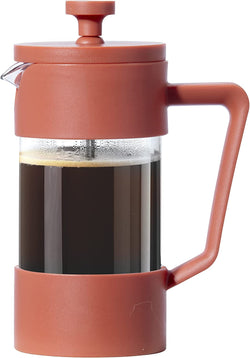 Oggi French Press Coffee Maker (12oz)- Borosilicate Glass, Coffee Press, Single Cup French Press, 3 cup Capacity, Olive