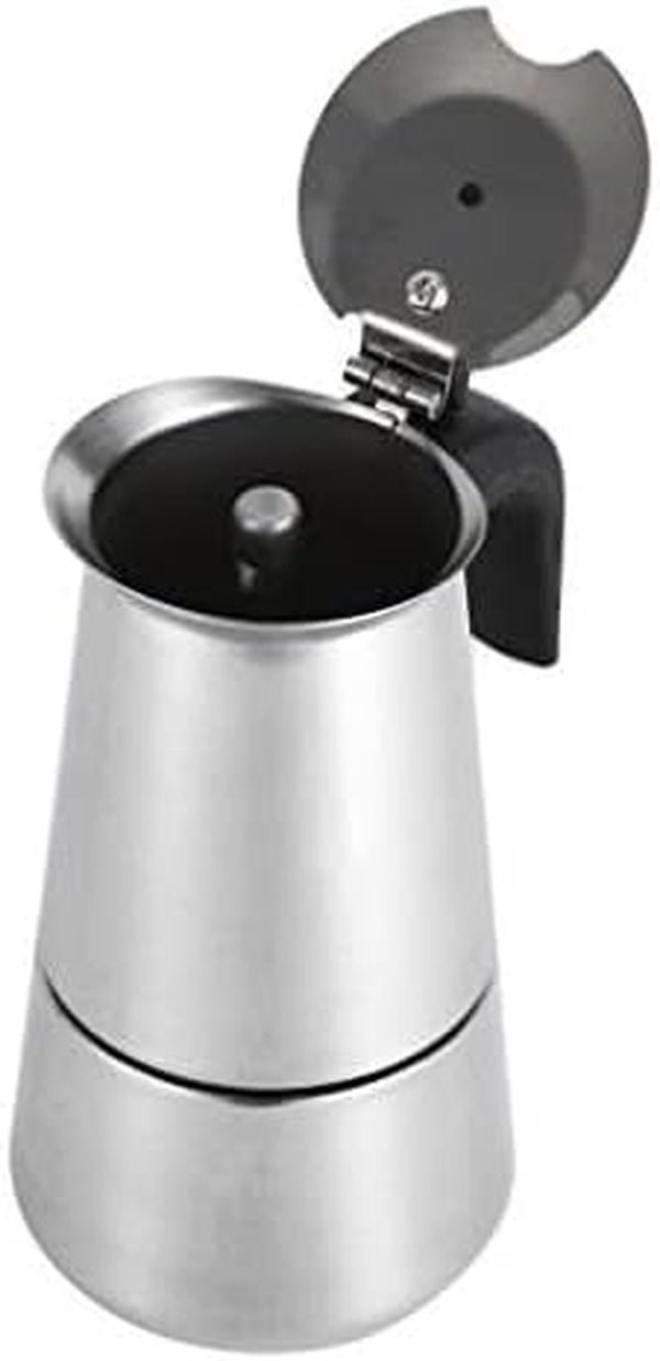 haillusty Stainless Steel Moka Pot Coffee Maker 2 Cup Brew Latte Espresso Stovetop Percolator Filter