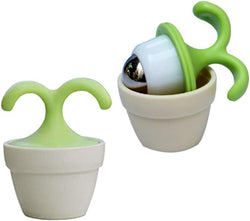 16xi 2PCS Handheld Body Massager Mini Potted Plant Shaped Roller Ball Bead Relaxation Neck Foot Face Pot Desk Decor Massage Cooling for Neck, Arms, Legs, Feet - Office, Home or On-The-Go Great Gifts