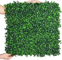 12 Pcs 20X20 Grass Wall Panels - UV-Protected Green Boxwood Decor for IndoorOutdoor Events and Backyards