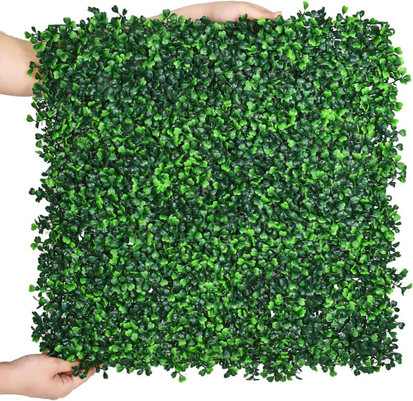 12 Pcs 20X20 Grass Wall Panels - UV-Protected Green Boxwood Decor for IndoorOutdoor Events and Backyards