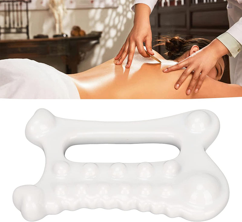 Lwuey Ceramics Facial Gua Sha Board, Face Full Body Massage Skin Care Scar Tissue Massager Reduce Fat Static Free Guasha Scraping Plate Lymphatic Drainage Scraper Muscle Relief Board for Women